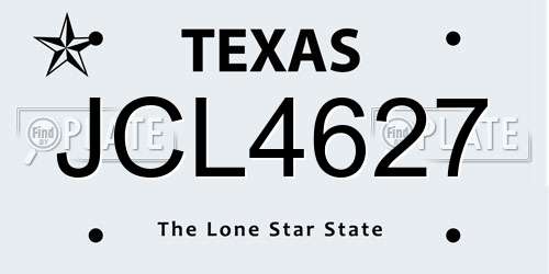 JCL4627 Texas License Plate