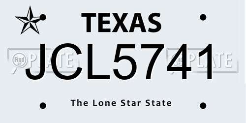JCL5741 Texas License Plate