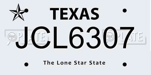 JCL6307 Texas License Plate