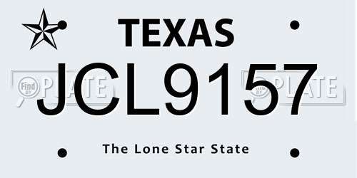 JCL9157 Texas License Plate