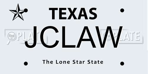 JCLAW Texas License Plate