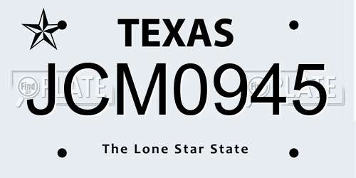JCM0945 Texas License Plate