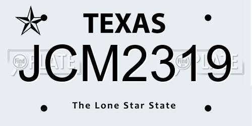 JCM2319 Texas License Plate