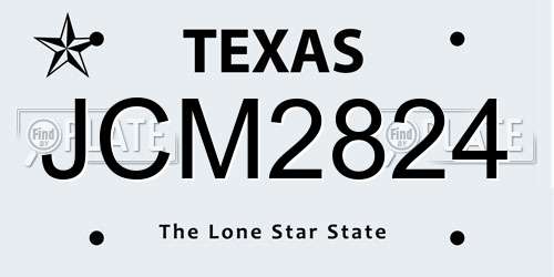 JCM2824 Texas License Plate