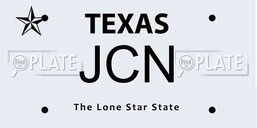 JCN Texas License Plate