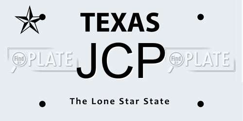 JCP Texas License Plate