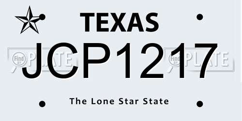 JCP1217 Texas License Plate
