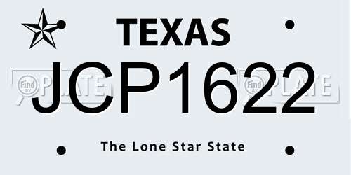 JCP1622 Texas License Plate