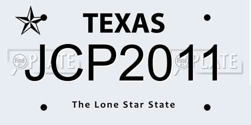 JCP2011 Texas License Plate