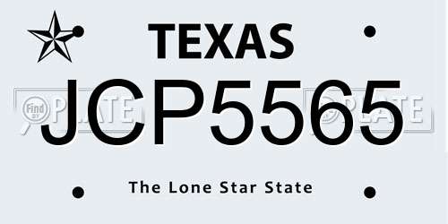 JCP5565 Texas License Plate