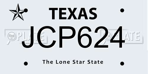 JCP624 Texas License Plate