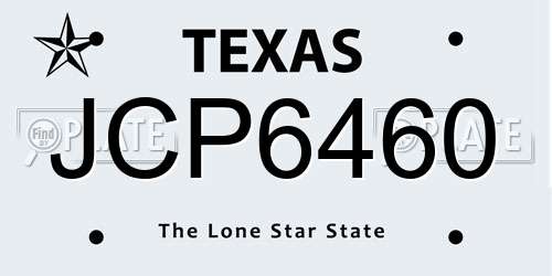 JCP6460 Texas License Plate
