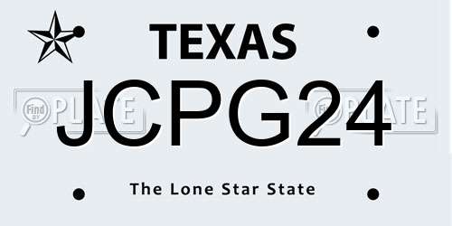 JCPG24 Texas License Plate