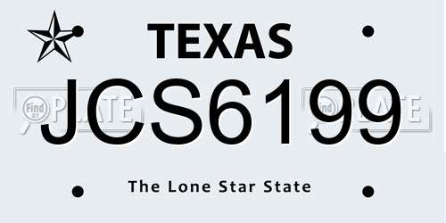 JCS6199 Texas License Plate