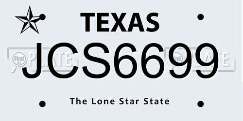 JCS6699 Texas License Plate