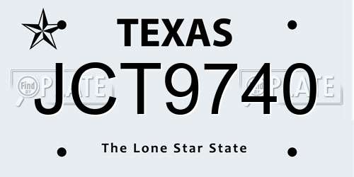 JCT9740 Texas License Plate