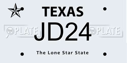 JD24 Texas License Plate