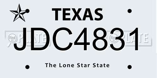 JDC4831 Texas License Plate