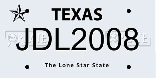 JDL2008 Texas License Plate