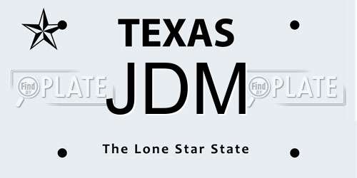 JDM Texas License Plate