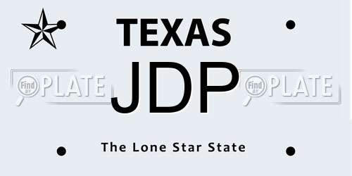 JDP Texas License Plate