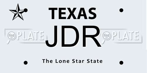 JDR Texas License Plate