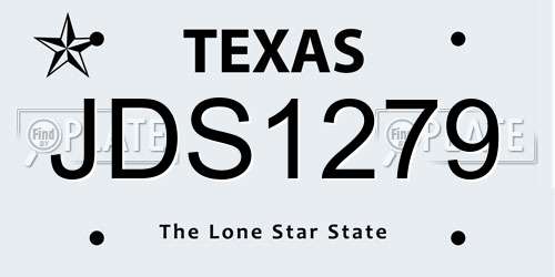 JDS1279 Texas License Plate