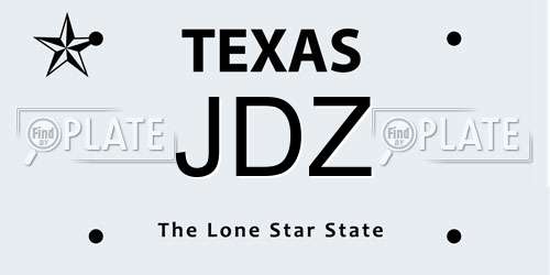 JDZ Texas License Plate