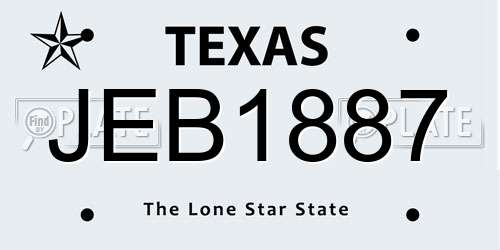 JEB1887 Texas License Plate