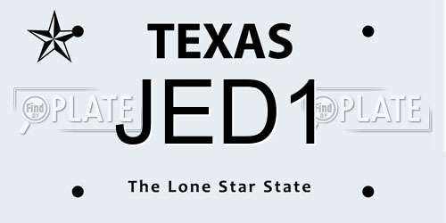 JED1 Texas License Plate