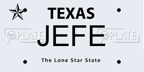 JEFE Texas License Plate