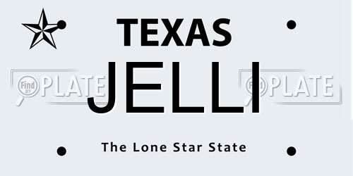 JELLI Texas License Plate