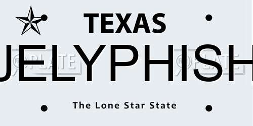JELYPHISH Texas License Plate