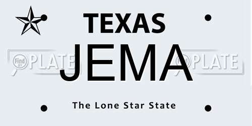 JEMA Texas License Plate