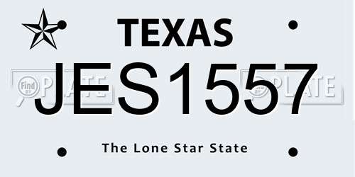 JES1557 Texas License Plate