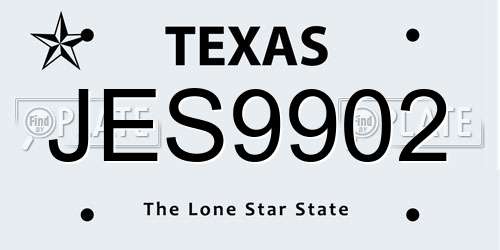JES9902 Texas License Plate