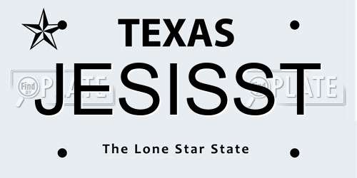 JESISST Texas License Plate