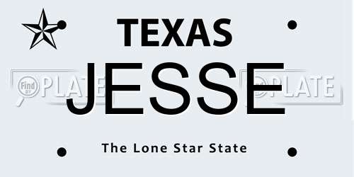 JESSE Texas License Plate