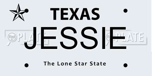 JESSIE Texas License Plate