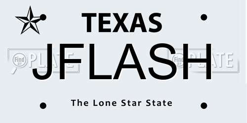 JFLASH Texas License Plate