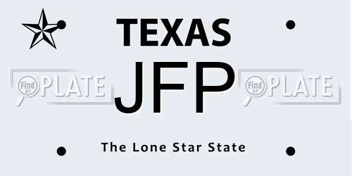 JFP Texas License Plate