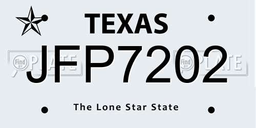 JFP7202 Texas License Plate