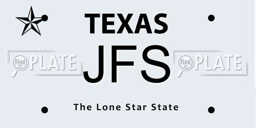 JFS Texas License Plate