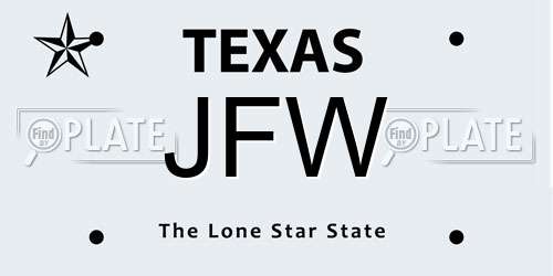 JFW Texas License Plate