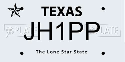 JH1PP Texas License Plate