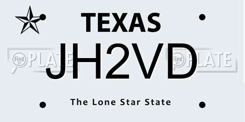 JH2VD Texas License Plate