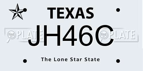 JH46C Texas License Plate