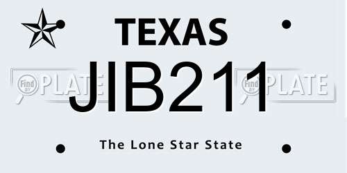 JIB211 Texas License Plate