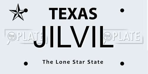 JILVIL Texas License Plate