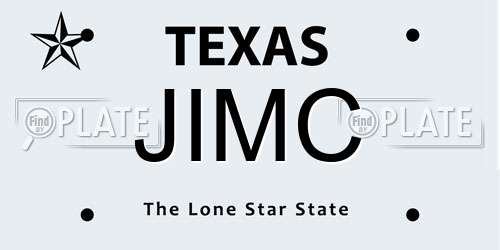 JIMC Texas License Plate